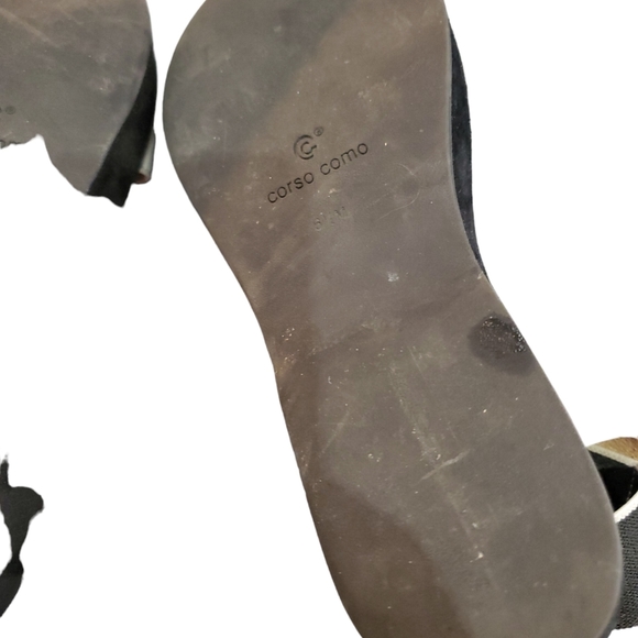 Reg $175 Corso Como black and white leather upperplatform sandals size 6… - Picture 4 of 5